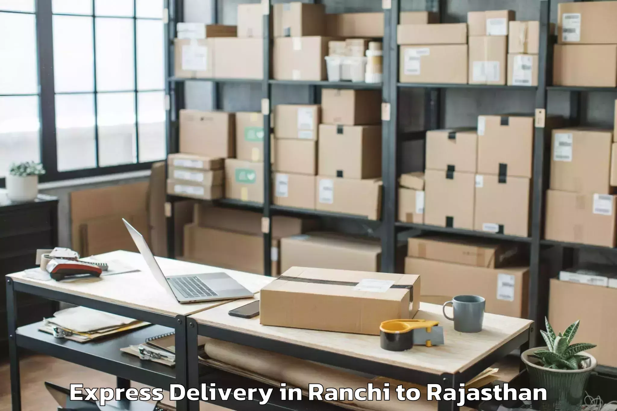 Discover Ranchi to Chaksu Express Delivery